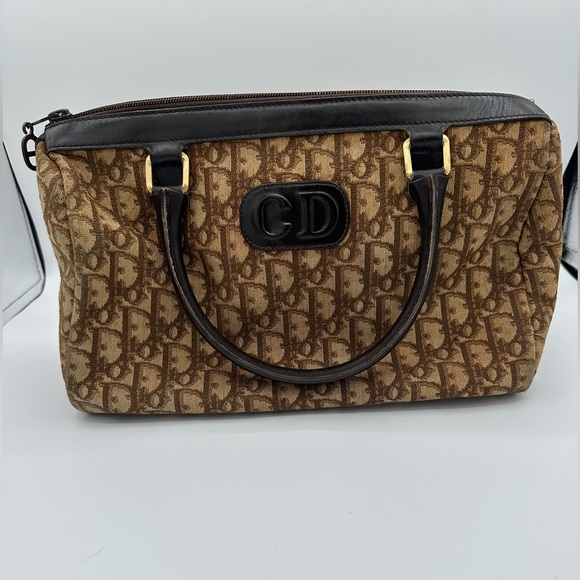 Vintage Christian Dior Monogram Bag in Brown-Very Good Condition authentic - Picture 1 of 6